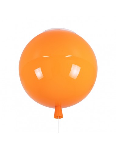 GloboStar® BALLOON 00650 Μοντέρνο Παιδικό Φωτιστικό Οροφής Μονόφωτο Πορτοκαλί Πλαστικό Μπάλα Φ30 x Υ33cm