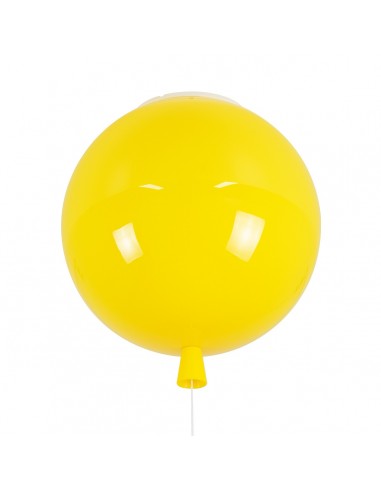 GloboStar® BALLOON 00651 Μοντέρνο Παιδικό Φωτιστικό Οροφής Μονόφωτο Κίτρινο Πλαστικό Μπάλα Φ30 x Υ33cm