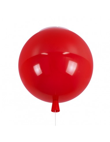 GloboStar® BALLOON 00652 Μοντέρνο Παιδικό Φωτιστικό Οροφής Μονόφωτο Κόκκινο Πλαστικό Μπάλα Φ30 x Υ33cm