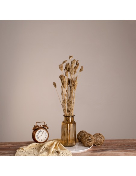 GloboStar® WILDCARROT 36546 Αποξηραμένο Φυτό Άγριο Καρότο - Μπουκέτο Διακοσμητικών Κλαδιών Μπεζ Υ60cm