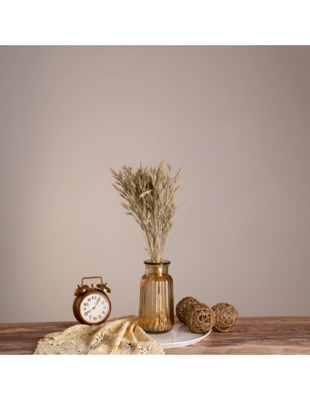 GloboStar® WHEAT 36548 Αποξηραμένο Φυτό Σίτος - Μπουκέτο Διακοσμητικών Κλαδιών Μπεζ - Πράσινο Υ60cm