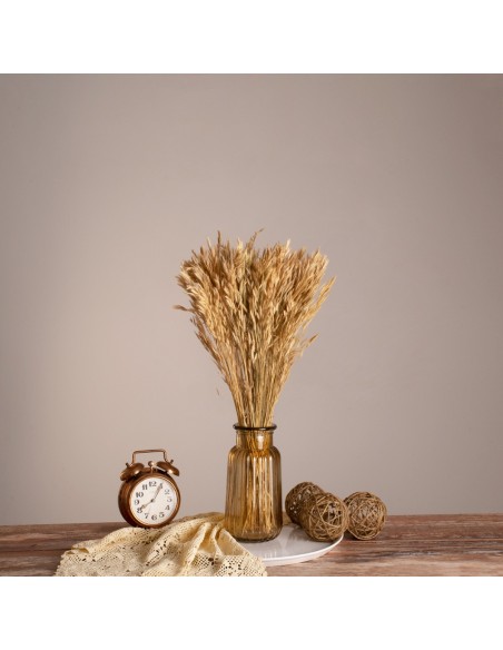 GloboStar® WHEAT 36550 Αποξηραμένο Φυτό Σίτος - Μπουκέτο Διακοσμητικών Κλαδιών Μπεζ Υ60cm