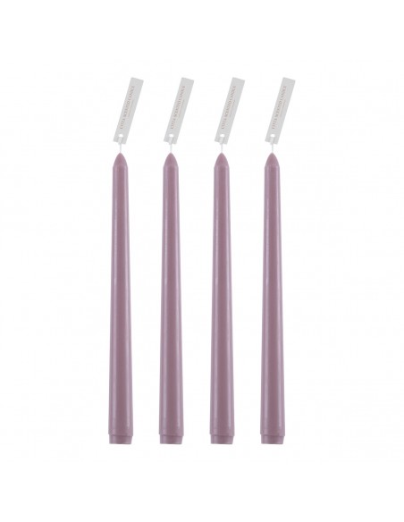 GloboStar® WATER-LILLY 35204 ΣΕΤ 4 Αρωματικά Κεριά Κηροπηγίου Παραφίνης με Άρωμα Φρούτα του Δάσους Λιλά Μ2 x Π2 x Υ25cm