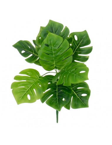 GloboStar® MONSTERA MEDIUM 78261 Τεχνητό Φυτό Μονστέρα Μεσ. - Μπουκέτο Διακοσμητικών Φυτών - Κλαδιών με Φύλλωμα Πράσινο Υ33cm