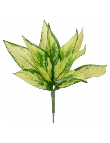 GloboStar® GOLDEN POTHOS 78278 Τεχνητό Φυτό Χρυσός Πόθος - Μπουκέτο Διακοσμητικών Φυτών - Κλαδιών με Φύλλωμα Πράσινο - Κίτρινο Υ26cm