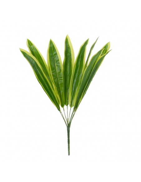 GloboStar® CORN PLANT 78285 Τεχνητό Φυτό Δράκαινα Αρωματική - Μπουκέτο Διακοσμητικών Φυτών - Κλαδιών με Φύλλωμα Πράσινο - Κίτρινο Υ48cm