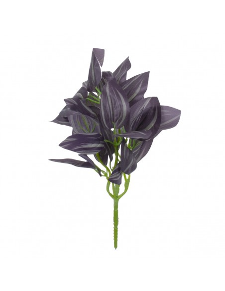 GloboStar® PURPLE JOY 78298 Τεχνητό Φυτό Ζεμπρίνα - Μπουκέτο Διακοσμητικών Φυτών - Κλαδιών με Φύλλωμα Μωβ Υ28cm