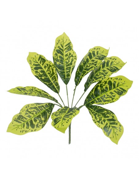 GloboStar® GREEN CROTON 78226 Τεχνητό Φυτό Κροτώνας Πράσινος - Μπουκέτο Διακοσμητικών Φυτών - Κλαδιών με Φύλλωμα Πράσινο Υ44cm