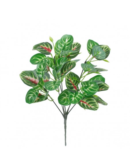 GloboStar® IRESINE PLANT 78237 Τεχνητό Φυτό Αιμόφυλλο - Μπουκέτο Διακοσμητικών Φυτών - Κλαδιών με Φύλλωμα Πράσινο - Κόκκινο Υ35cm
