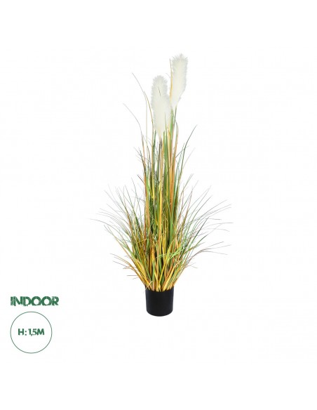 GloboStar® Artificial Garden PAMPAS GRASS 20105 Τεχνητό Διακοσμητικό Φυτό Γρασίδι της Πάμπας Υ150cm