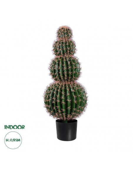 GloboStar® Artificial Garden FEROCACTUS 20138 Τεχνητό Διακοσμητικό Φυτό Φερόκακτος Υ95cm