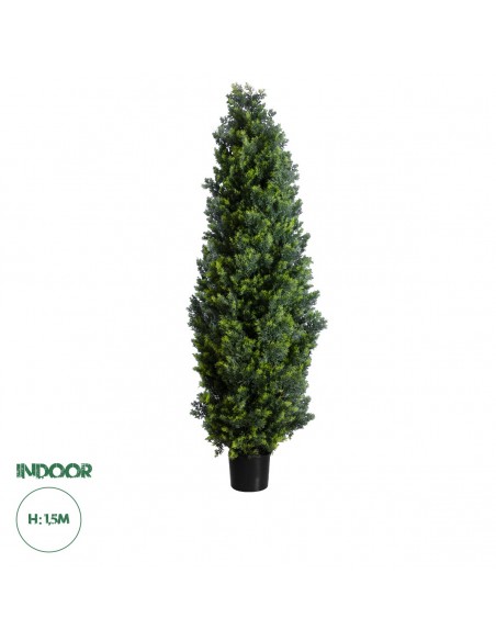 GloboStar® Artificial Garden CYPRESSUS LEYLANDII 20155 Τεχνητό Διακοσμητικό Φυτό Κυπαρίσσι Λέιλαντ Υ150cm
