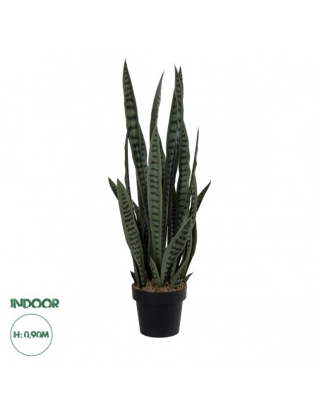 GloboStar® Artificial Garden DRACAENA TRIFASCIATA 20063 Τεχνητό Διακοσμητικό Φυτό Σανσεβιέρια Υ90cm