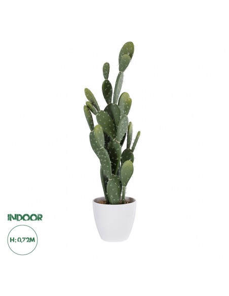 GloboStar® Artificial Garden OPUNTIA FICUS-INDICA CACTUS 20097 Τεχνητό Διακοσμητικό Φυτό Κάκτος Φραγκοσυκιά Υ72cm