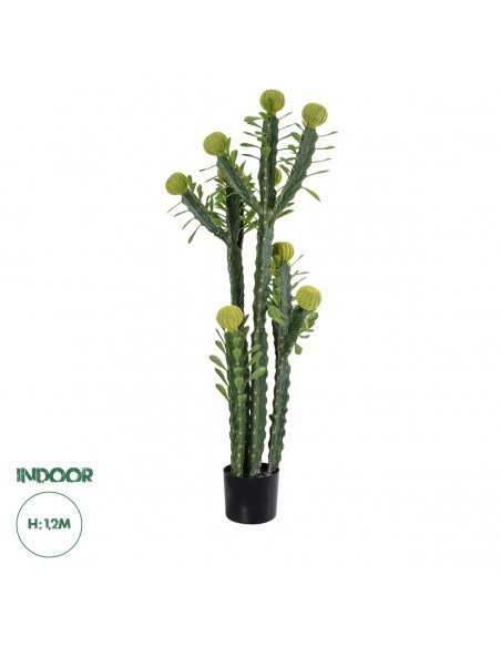 GloboStar® Artificial Garden CEREUS JAMACARU CACTUS 20193 Τεχνητό Διακοσμητικό Φυτό Κάκτος Κηρίος Υ120cm