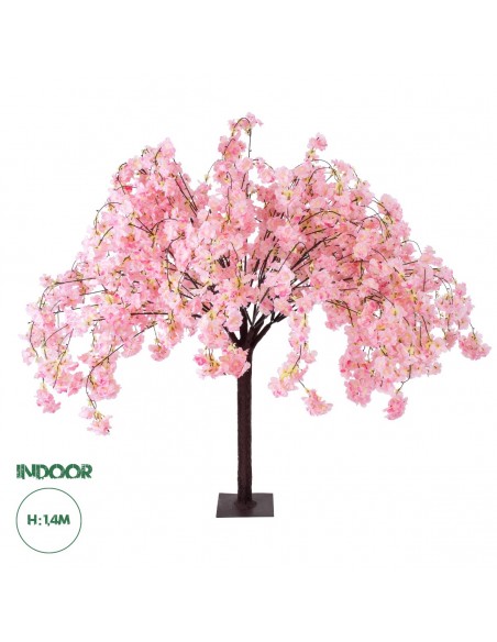 GloboStar® Artificial Garden PINK CHERRY BLOSSOM TREE 20359 Τεχνητό Διακοσμητικό Δέντρο Ροζ Άνθος Κερασιάς Υ140cm