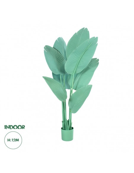 GloboStar® Artificial Garden TURQUOISE STRELITZIA 20368 Τεχνητό Διακοσμητικό Φυτό Τιρκουάζ Στερλίτσια Υ120cm