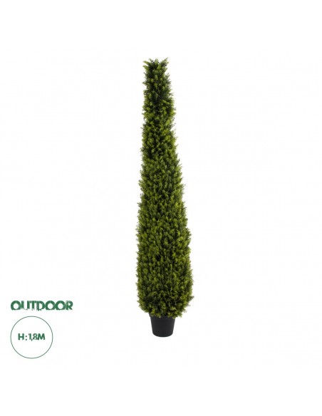 GloboStar® Artificial Garden CYPRESSUS SEMPERVIRENS 20396 Τεχνητό Διακοσμητικό Φυτό Μεσογειακό Κυπαρίσσι Υ180cm