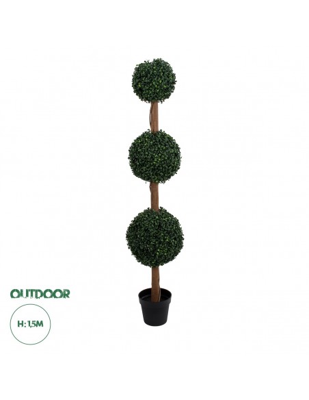 GloboStar® Artificial Garden BUXUS 20400 Τεχνητό Διακοσμητικό Φυτό Πυξός Υ150cm