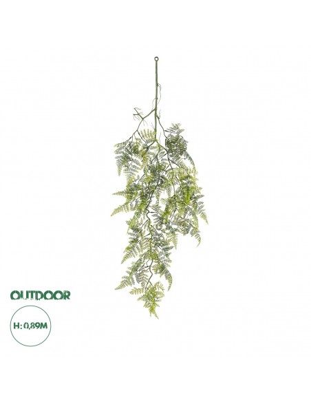 GloboStar® Artificial Garden FERN HANGING BRANCH 20410 Τεχνητό Διακοσμητικό Κρεμαστό Φυτό Φτέρη Υ89cm