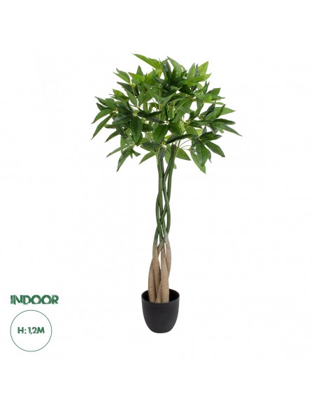 GloboStar® Artificial Garden PACHIRA GLABRA 20426 Τεχνητό Διακοσμητικό Φυτό Παχίρα της Τύχης Υ120cm