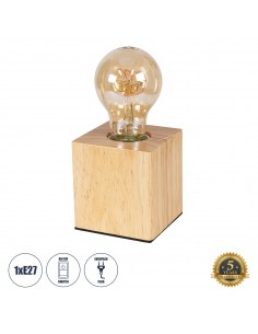 GloboStar® WOODBOX 99405 Μοντέρνο Επιτραπέζιο Φωτιστικό...