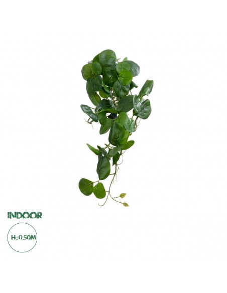 GloboStar® Artificial Garden HANGING PEPEROMIA 20599 Τεχνητό Διακοσμητικό Κρεμαστό Φυτό Πεπερόμια Μ30 x Π31 x Υ50cm