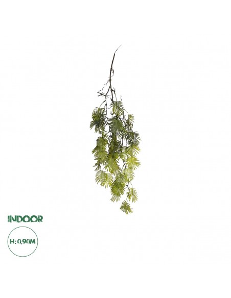 GloboStar® Artificial Garden HANGING FERN 20614 Τεχνητό Διακοσμητικό Κρεμαστό Φυτό Φτέρη Μ30 x Π10 x Υ90cm