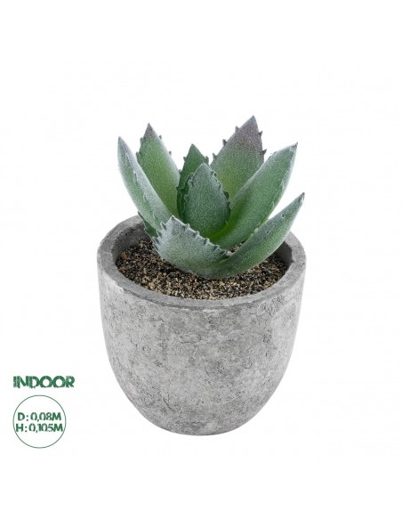 GloboStar® Artificial Garden SUCCULENT ALOE 21026 Διακοσμητικό Φυτό Παχύφυτο Αλόη Υ10.5cm