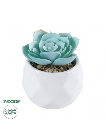 GloboStar® Artificial Garden SUCCULENT ECHEVERIA 20996 Διακοσμητικό Φυτό Παχύφυτο Εχεβέρια Υ7cm