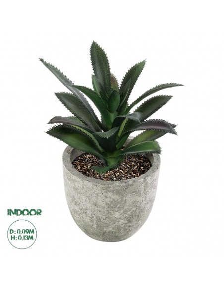 GloboStar® Artificial Garden SUCCULENT ALOE 21011 Διακοσμητικό Φυτό Παχύφυτο Αλόη Υ13cm