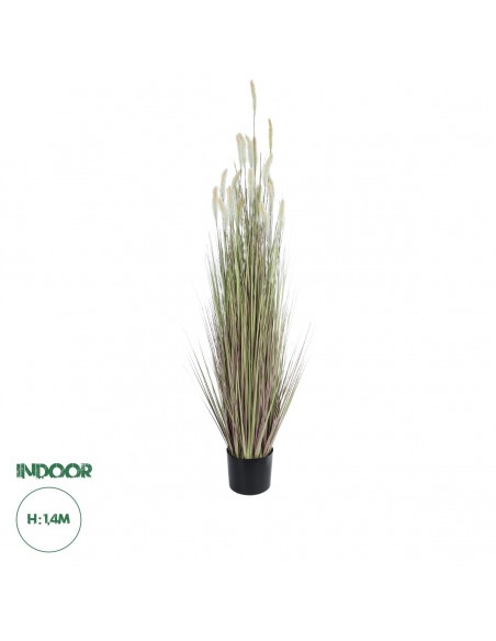 GloboStar® Artificial Garden BEIGE LAGURUS 21102 Διακοσμητικό Φυτό Μπεζ Λαγοουρά Υ140cm