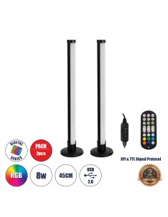 GloboStar® DIGICOLUMN 90760 Σετ 2 Μοντέρνα Επιτραπέζια...