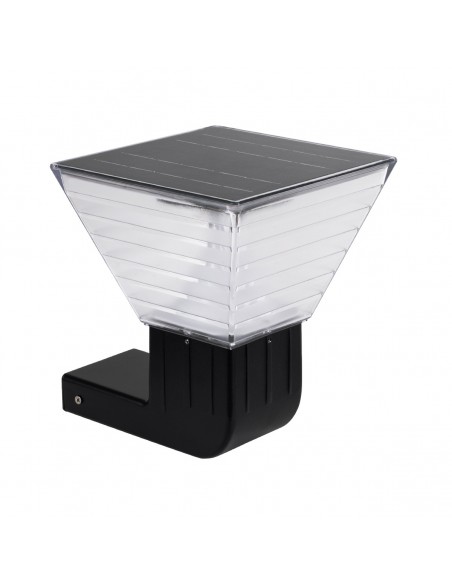 GloboStar® GRACIOUS 90529 Αυτόνομο Ηλιακό Φωτιστικό Κήπου - Απλίκα Αρχιτεκτονικού Φωτισμού Εξωτερικού Χώρου LED 10W 330lm 120° με Ενσωματωμένο Φωτοβολταϊκό Panel 6V 2W & Επαναφορτιζόμενη Μπαταρία Li-ion 3.2V 1800mAh με Αισθητήρα Ημέρας-Νύχτας - Αδιάβροχο IP65 - Σώμα Αλουμινίου & ABS - Μ29 x Π24 x Υ2