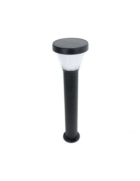GloboStar® SOLARDIS 90523 LED Solar Bollard Light Κολωνάκι Κήπου Εξωτερικού Χώρου 10W 180lm 120° με Ενσωματωμένο Φωτοβολταϊκό Panel 6V 5W & Επαναφορτιζόμενη Μπαταρία Li-ion 3.2V 6000mAh με Αισθητήρα Ημέρας-Νύχτας - Αδιάβροχο IP65 Φ24 x Υ88cm Ψυχρό Λευκό 6000K - 2 Χρόνια Εγγύηση