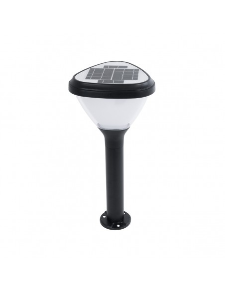 GloboStar® SOLARMIS 90521 LED Solar Bollard Light Κολωνάκι Κήπου Εξωτερικού Χώρου 10W 180lm 120° με Ενσωματωμένο Φωτοβολταϊκό Panel 6V 5W & Επαναφορτιζόμενη Μπαταρία Li-ion 3.2V 6000mAh με Αισθητήρα Ημέρας-Νύχτας - Αδιάβροχο IP65 Φ26 x Υ60cm Ψυχρό Λευκό 6000K - 2 Χρόνια Εγγύηση