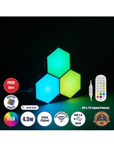 GloboStar® DIGIOCTA 90447 Σετ 3 Ψηφιακων LED...