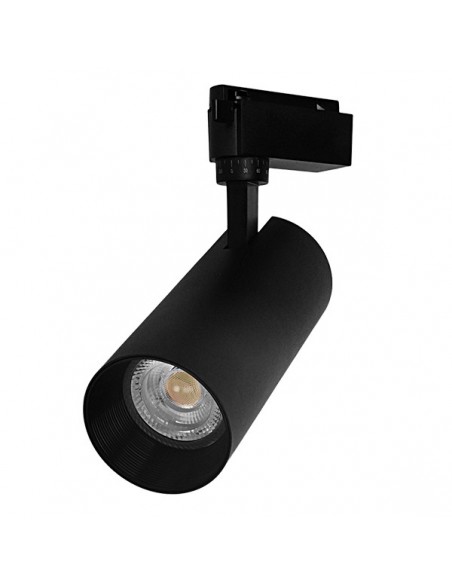 Globostar 60817 Μονοφασικό Bridgelux COB LED Μάυρο Φωτιστικό Σποτ Ράγας 30W 230V 3600lm 30° Θερμό Λευκό 3000k