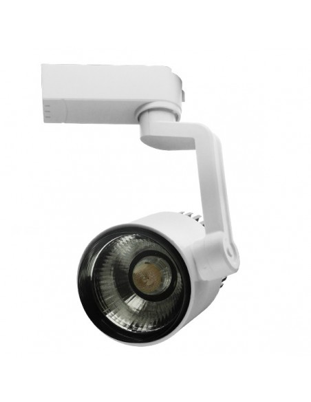 GloboStar S-40043 Διφασικό Bridgelux COB LED Φωτιστικό Σποτ Ράγας 15W 230V 1500lm 24° Θερμό Λευκό 3000k