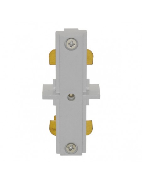 GloboStar S-40045 Διφασικός Connector 3 Καλωδίων Συνδεσμολογίας Γιώτα (Ι) για Λευκή Ράγα Οροφής