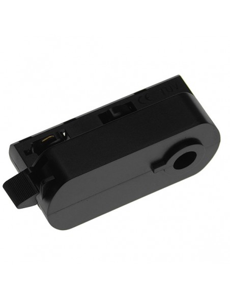 GloboStar S-40054 Διφασικός Connector 3 Καλωδίων Αντάπτορας Κρέμασης Φωτιστικών για Μαύρη Ράγα Οροφής