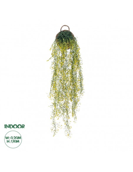 GloboStar® Artificial Garden GOLDEN BELL WILLOW 4 HANGING PLANT 20632 Κρεμαστό Τεχνητό Διακοσμητικό Φυτό Ιτίας  Y110cm