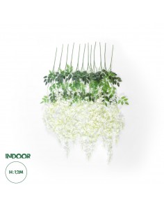 GloboStar® Artificial Garden WHITE WISTERIA FLOWER BRANCH...