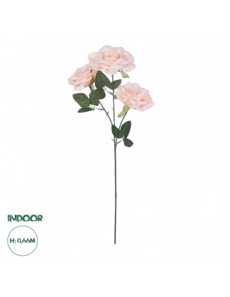 GloboStar® Artificial Garden PALE PINK CLIMBING ROSE BRANCH 21195 Τεχνητό Διακοσμητικό Κλαδί Τριαντάφυλλο απαλό Ροζ Y66cm