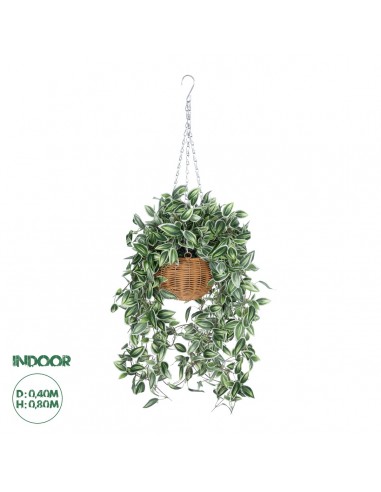 GloboStar® Artificial Garden GOLDEN BELL WILLOW HANGING PLANT 20627 Τεχνητό Κρεμαστό Διακοσμητικό Φυτό Ιτίας  Y50cm