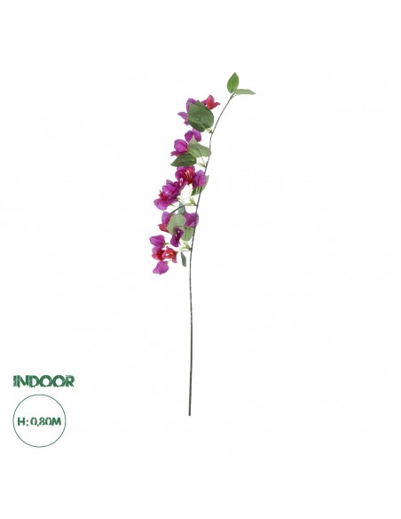 GloboStar® Artificial Garden BOUGAUVILLEA BRANCH 20656 Τεχνητό Διακοσμητικό Κλαδί Μπουκανβίλιας Φουξ Y80cm