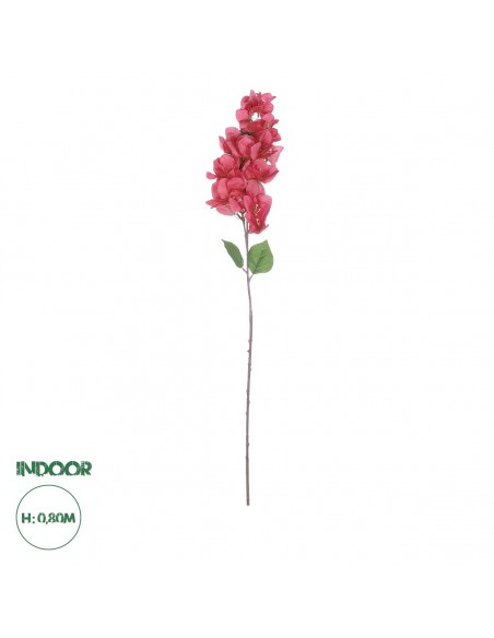 GloboStar® Artificial Garden BOUGAUVILLEA BRANCH 20658 Τεχνητό Διακοσμητικό Κλαδί Μπουκανβίλιας Φουξ Y80cm