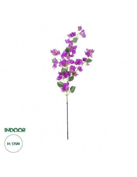 GloboStar® Artificial Garden BOUGAUVILLEA BRANCH 20650 Τεχνητό Διακοσμητικό Κλαδί Μπουκανβίλιας Μωβ Y115cm
