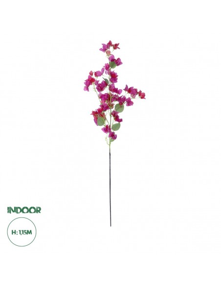 GloboStar® Artificial Garden BOUGAUVILLEA BRANCH 20652 Τεχνητό Διακοσμητικό Κλαδί Μπουκανβίλιας Φουξ Y115cm