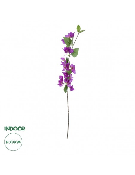 GloboStar® Artificial Garden BOUGAUVILLEA BRANCH 20654 Τεχνητό Διακοσμητικό Κλαδί Μπουκανβίλιας Μωβ Y80cm